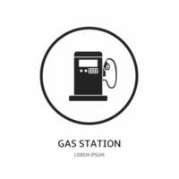 gas station ikon illustration tecken för logotyp. stock vektor. vektor