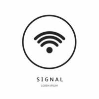 Signal Symbol Illustration Zeichen zum Logo. Lager Vektor. vektor