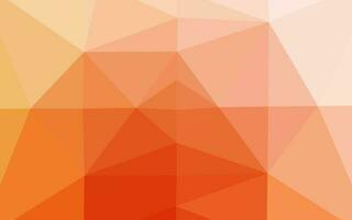 ljusgul, orange vektor abstrakt mosaikmönster.