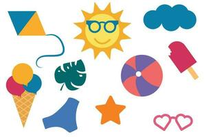 ljusna upp din sommar mönster med platt vektor sommar ikoner