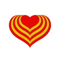 das rot Herz Valentinstag W-lan Vektor Symbol.
