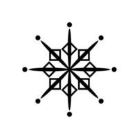 abstrakt Schnee Vektor Symbol auf Weiß Hintergrund.
