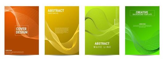 Abdeckung Design abstrakte Wellenlinie vektor