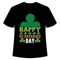 Lycklig st Patricks dag skjorta skriva ut mall, tur- behag, irländska, alla har en liten tur typografi design vektor