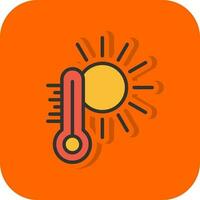 varm väder vektor ikon design
