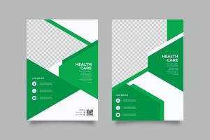 Flat Green Flyer Gesundheitsförderung Vorlage vektor