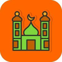 kleine Moschee-Vektor-Icon-Design vektor