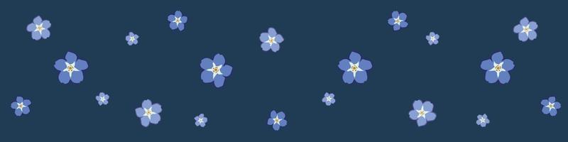 blommor på blå bakgrund vektor
