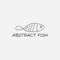 fisk abstrakt logotyp tillverkad av linje arrangemang. vektor
