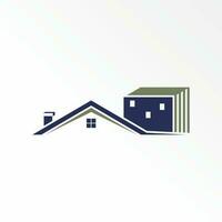 einfach und einzigartig Dach Haus und Gebäude mögen Stadt, Dorf Bild Grafik Symbol Logo Design abstrakt Konzept Vektor Aktie. können Sein benutzt wie ein Symbol verbunden zu Zuhause oder Eigentum