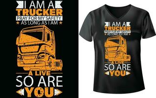 LKW-T-Shirt-Design vektor