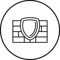 Firewall-Vektor-Symbol vektor