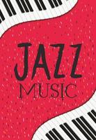 Jazz-Tagesplakat mit Klaviertastatur vektor