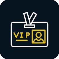 VIP-Pass-Vektor-Icon-Design vektor