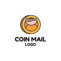 Münze Mail Logo, geeignet zum alle Ihre Geschäft vektor