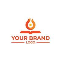 Buch Feuer Logo, geeignet zum Ihre Geschäft verbunden zu es vektor
