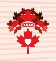 Kanada Tag mit Ahornblatt Design vektor