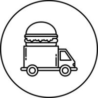Fast-Food-LKW-Vektorsymbol vektor