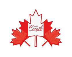 Ahornblätter und Kanadasymbolentwurf vektor