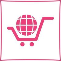 globales Shopping-Vektorsymbol vektor