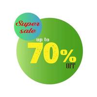 Super Verkauf oben zu 70 Prozent aus Etikette vektor