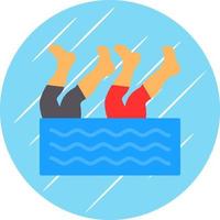 künstlerisches Schwimmvektor-Icon-Design vektor