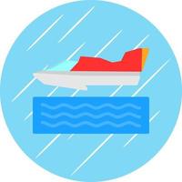 Wasserflugzeug-Rennvektor-Icon-Design vektor