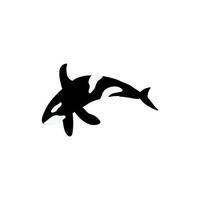 Orca Wale. Meer Tier Mörder Wale. Marine Tier im skandinavisch Stil. vektor