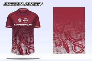 Fußball-Trikot-Sport-T-Shirt-Design-Mockup für Fußballverein vektor