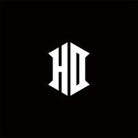 hd Logo Monogramm mit Schild gestalten Designs Vorlage vektor