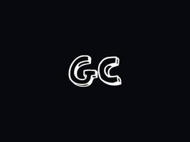 schwarz Weiß gc Logo, Initiale gc Brief Logo Symbol Vektor