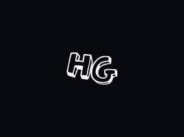 Typografie hg Logo, kreativ hg Bürste Brief Logo vektor