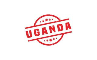 Uganda Briefmarke Gummi mit Grunge Stil auf Weiß Hintergrund vektor