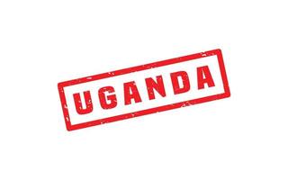 Uganda Briefmarke Gummi mit Grunge Stil auf Weiß Hintergrund vektor