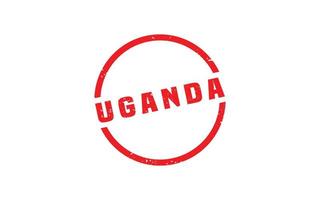 Uganda Briefmarke Gummi mit Grunge Stil auf Weiß Hintergrund vektor