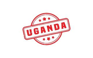 Uganda Briefmarke Gummi mit Grunge Stil auf Weiß Hintergrund vektor