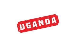 Uganda Briefmarke Gummi mit Grunge Stil auf Weiß Hintergrund vektor