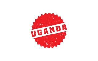 Uganda Briefmarke Gummi mit Grunge Stil auf Weiß Hintergrund vektor