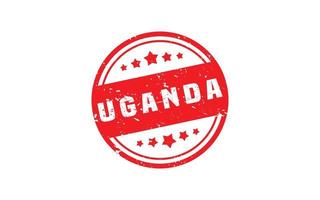 Uganda Briefmarke Gummi mit Grunge Stil auf Weiß Hintergrund vektor