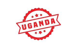 Uganda Briefmarke Gummi mit Grunge Stil auf Weiß Hintergrund vektor