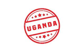 Uganda Briefmarke Gummi mit Grunge Stil auf Weiß Hintergrund vektor