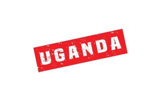 Uganda Briefmarke Gummi mit Grunge Stil auf Weiß Hintergrund vektor