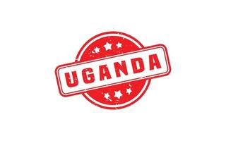 Uganda Briefmarke Gummi mit Grunge Stil auf Weiß Hintergrund vektor