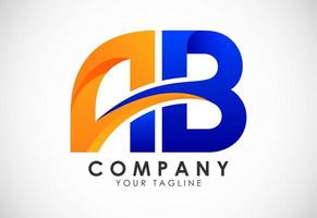 första brev en b logotyp design vektor mall. grafisk alfabet symbol för företags- företag identitet