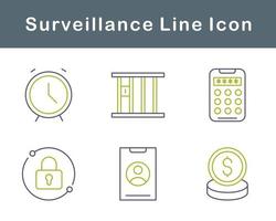 övervakning vektor ikon uppsättning