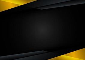 mallteknik företagskoncept abstrakt triangel geometrisk svart och gult på mörk bakgrund vektor