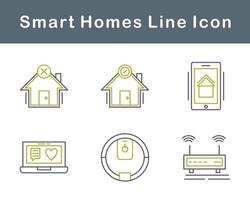 smart hem vektor ikon uppsättning