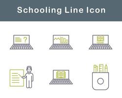 skolutbildning vektor ikon uppsättning