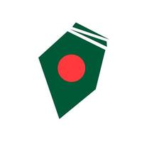 Bangladesch Flagge Design Illustration, Symbol Flagge Design mit elegant Konzept vektor