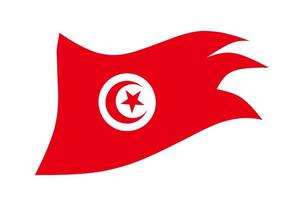 tunis flagga ikon, ikon flagga design med elegant begrepp, design flagga illustration vektor